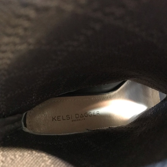 New! Kelsi Dagger Macey Peep Toe Grey Bootie 6.5 - Picture 7 of 9